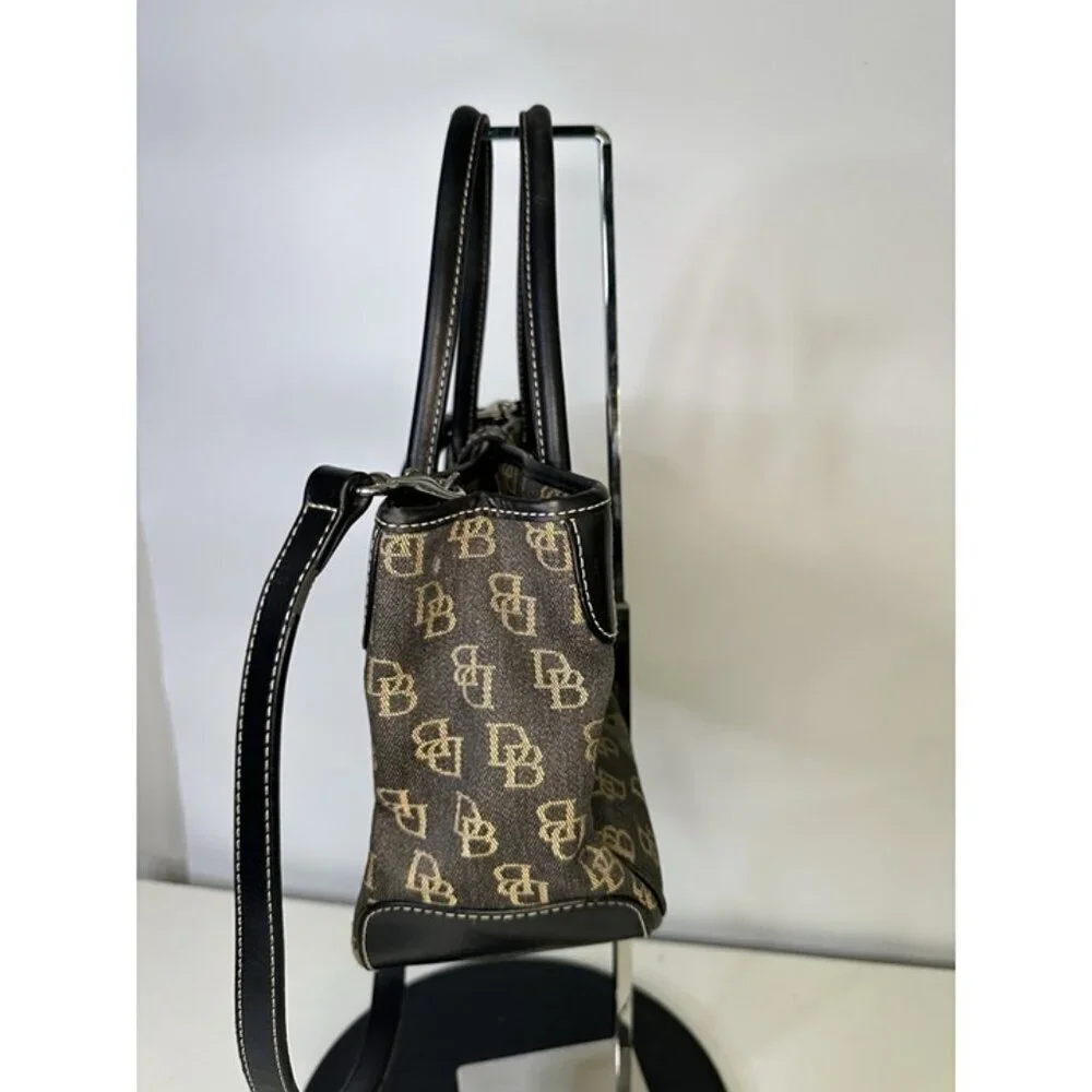 Dooney & Bourke Vintage Monogram Shoulder Bag Black & Gray - Picture 4 of 12